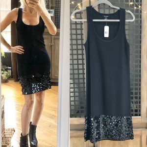 Pink Tartan Black Wool & Sequin Dress